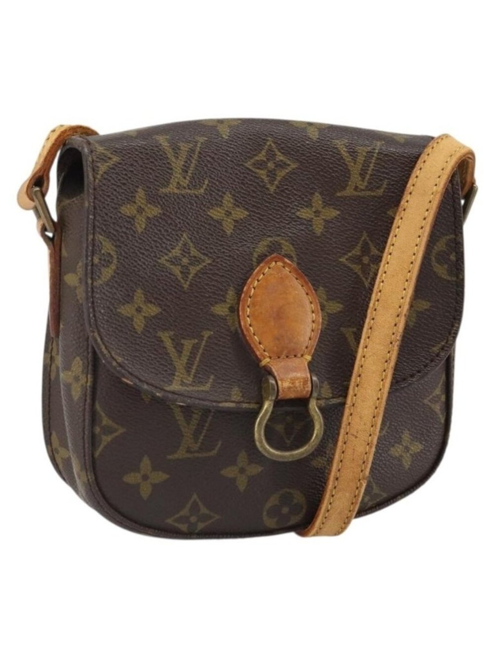 Authentic LOUIS VUITTON Monogram Saint Cloud PM Shoulder Bag M51244 LV